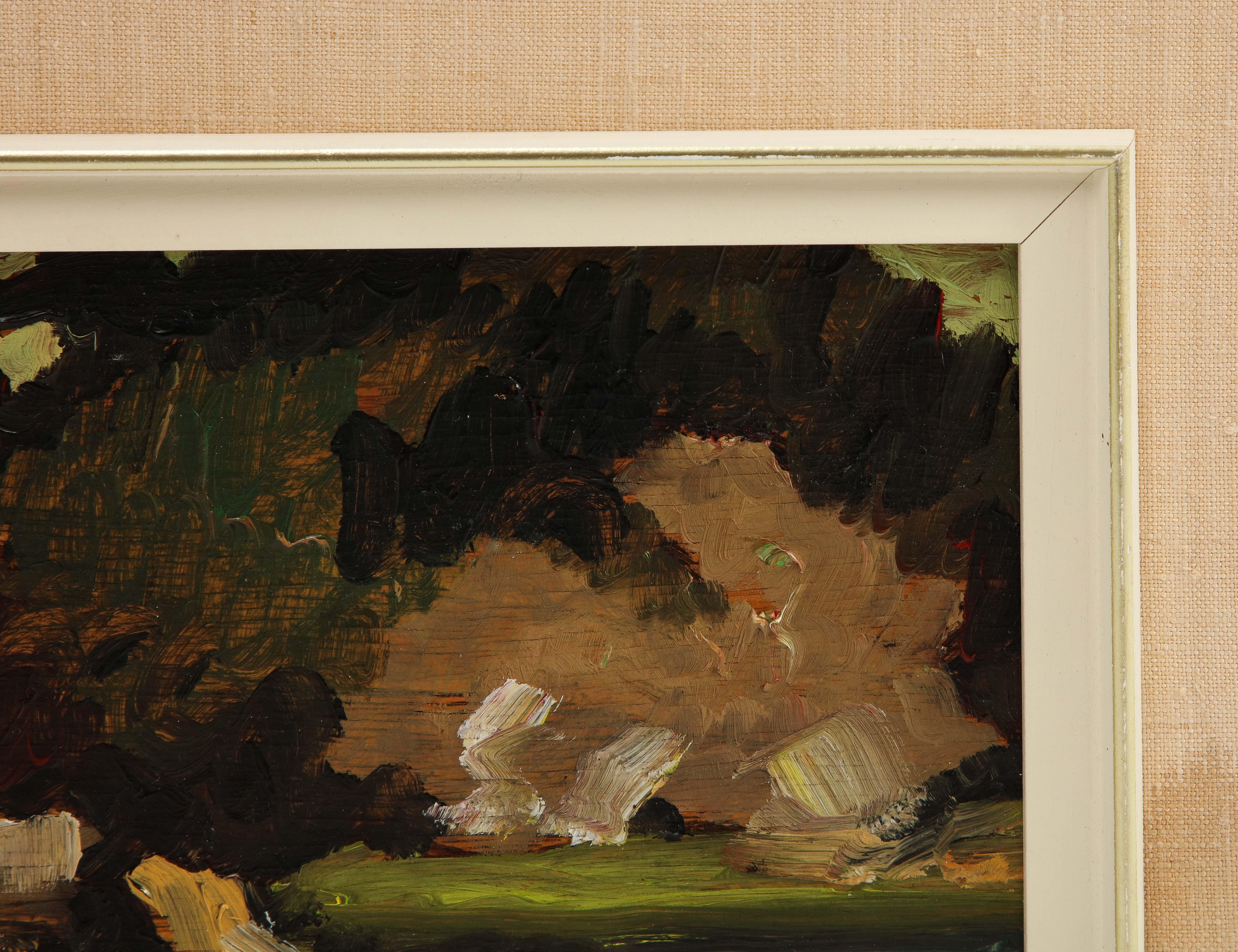 Paint Untitled framed oil painting by Albert Rousseau, signed (1908-1982)