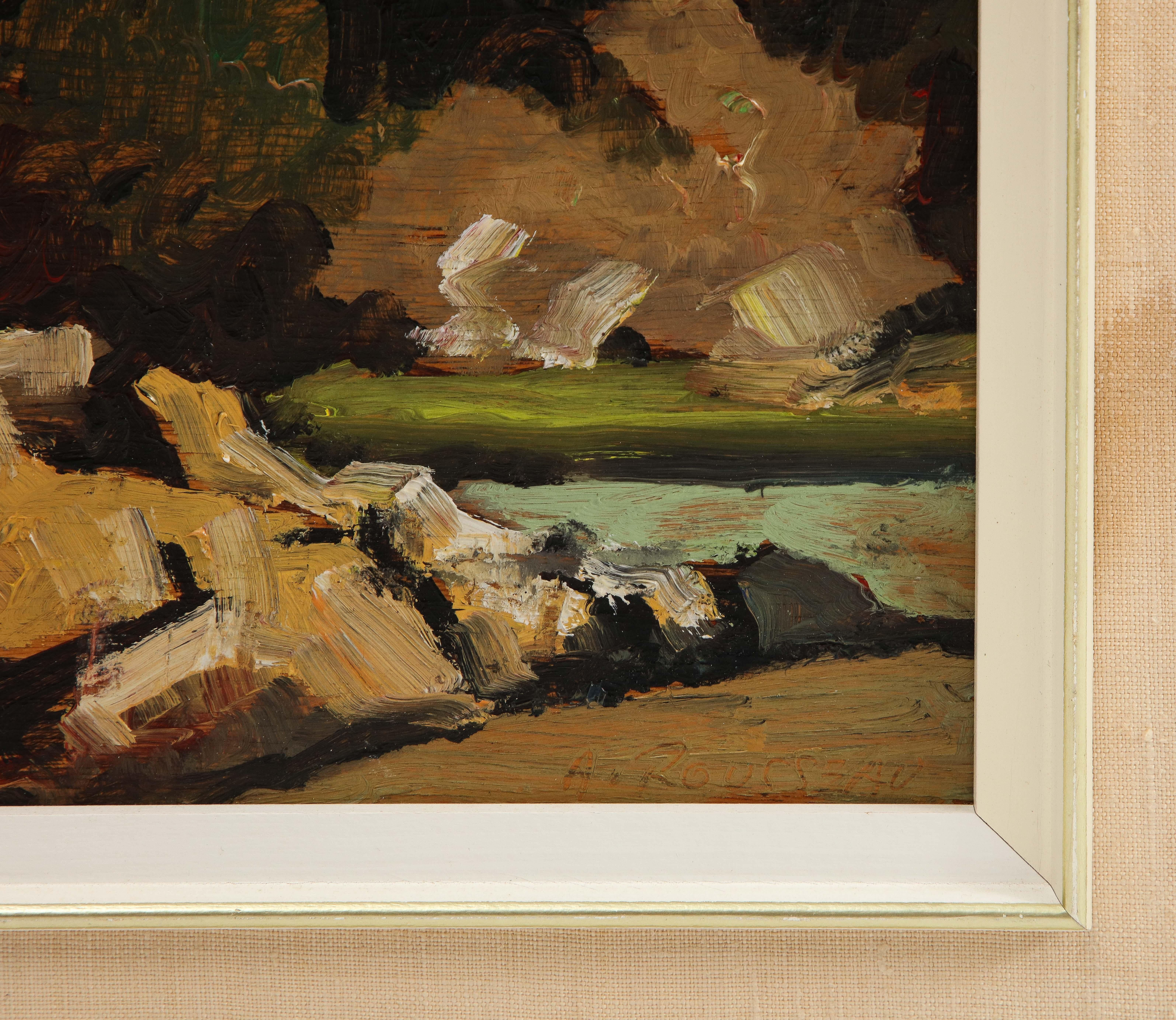 Untitled framed oil painting by Albert Rousseau, signed (1908-1982) 1