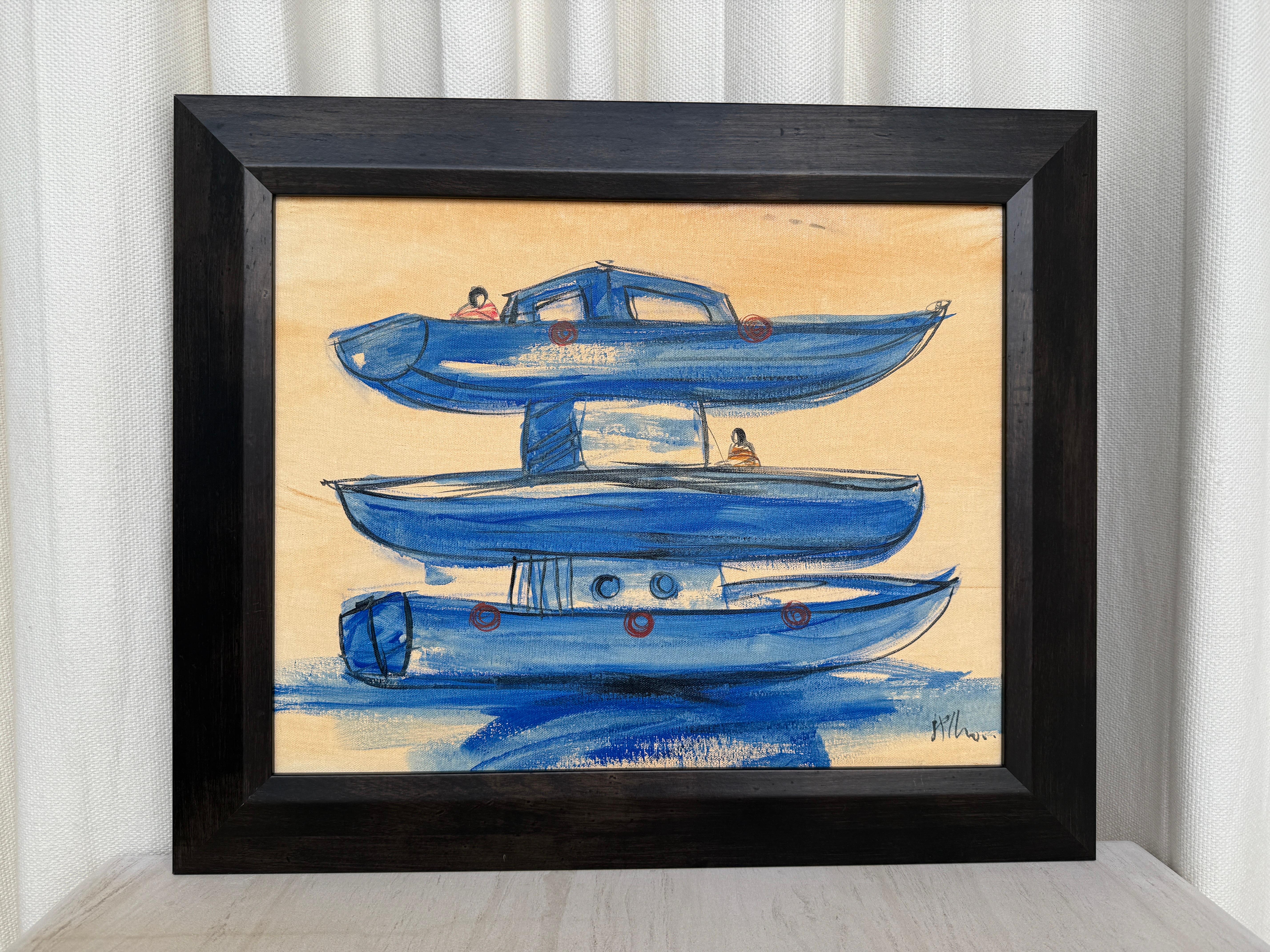 Cubain Peinture sans titre encadrée d'Alexis Leyva Machado (KCHO) - Cuba, né en 1970 en vente