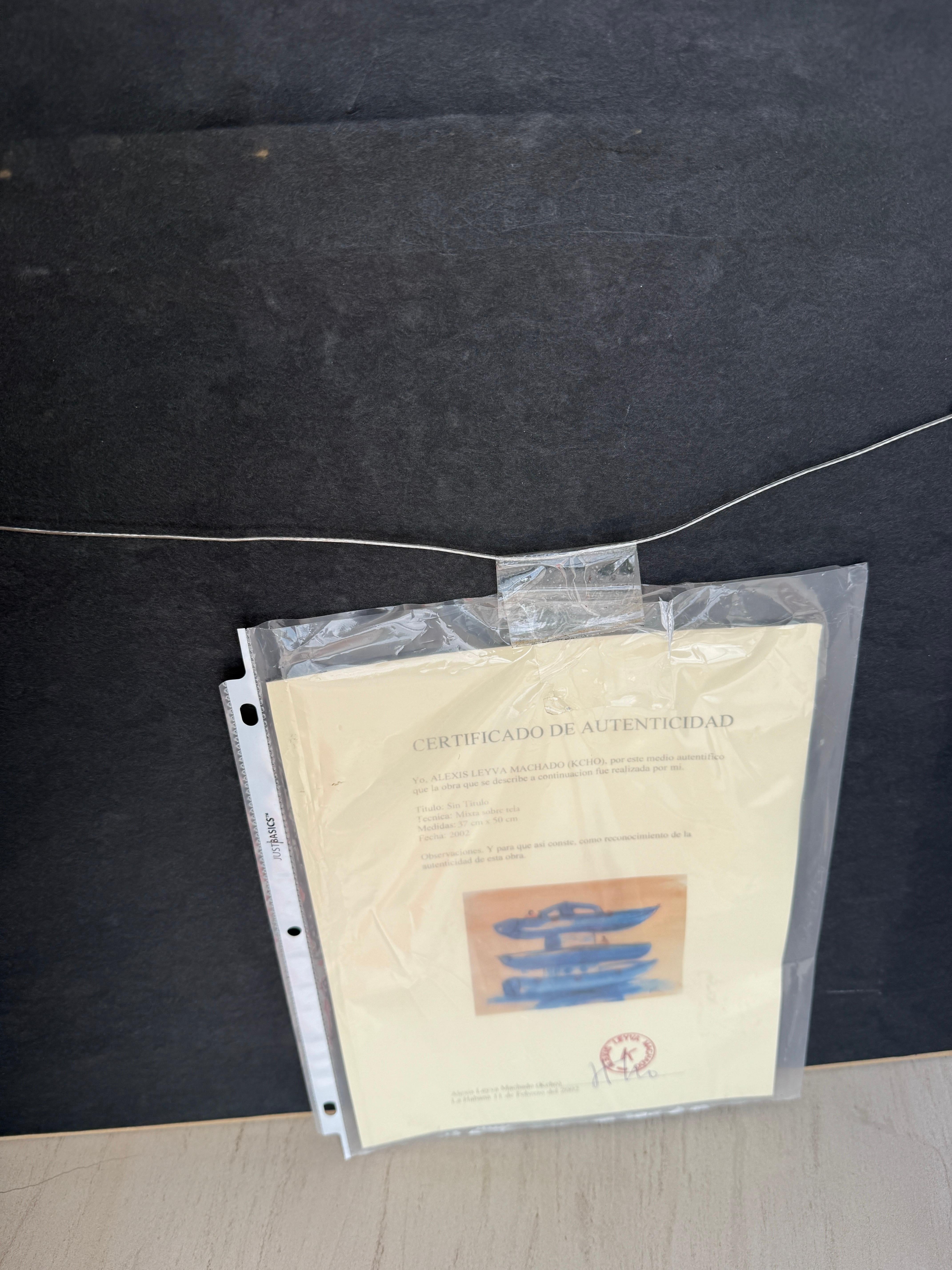 Gerahmtes Gemälde ohne Titel von Alexis Leyva Machado (KCHO) im Angebot 3