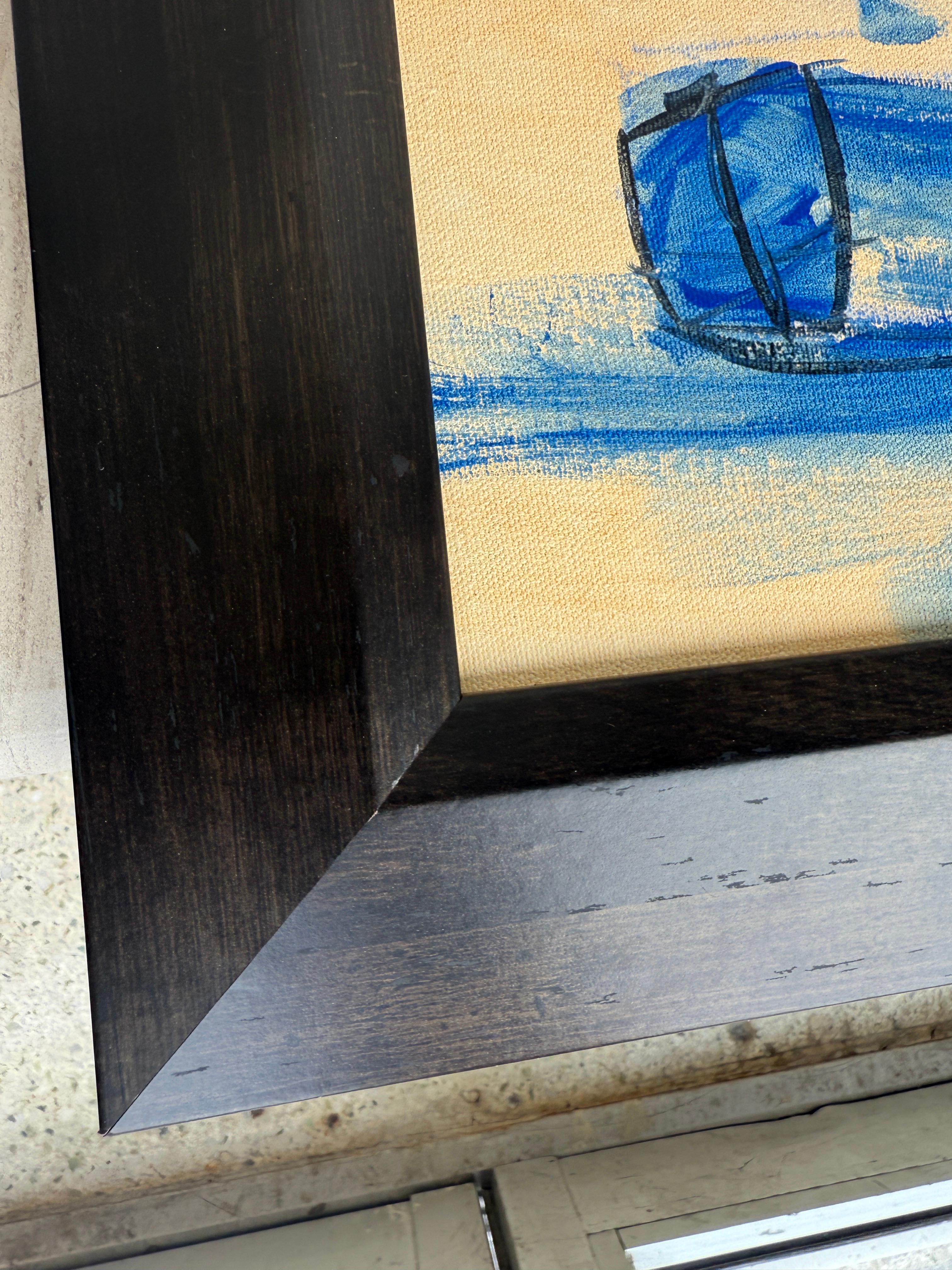 Gerahmtes Gemälde ohne Titel von Alexis Leyva Machado (KCHO) im Angebot 4