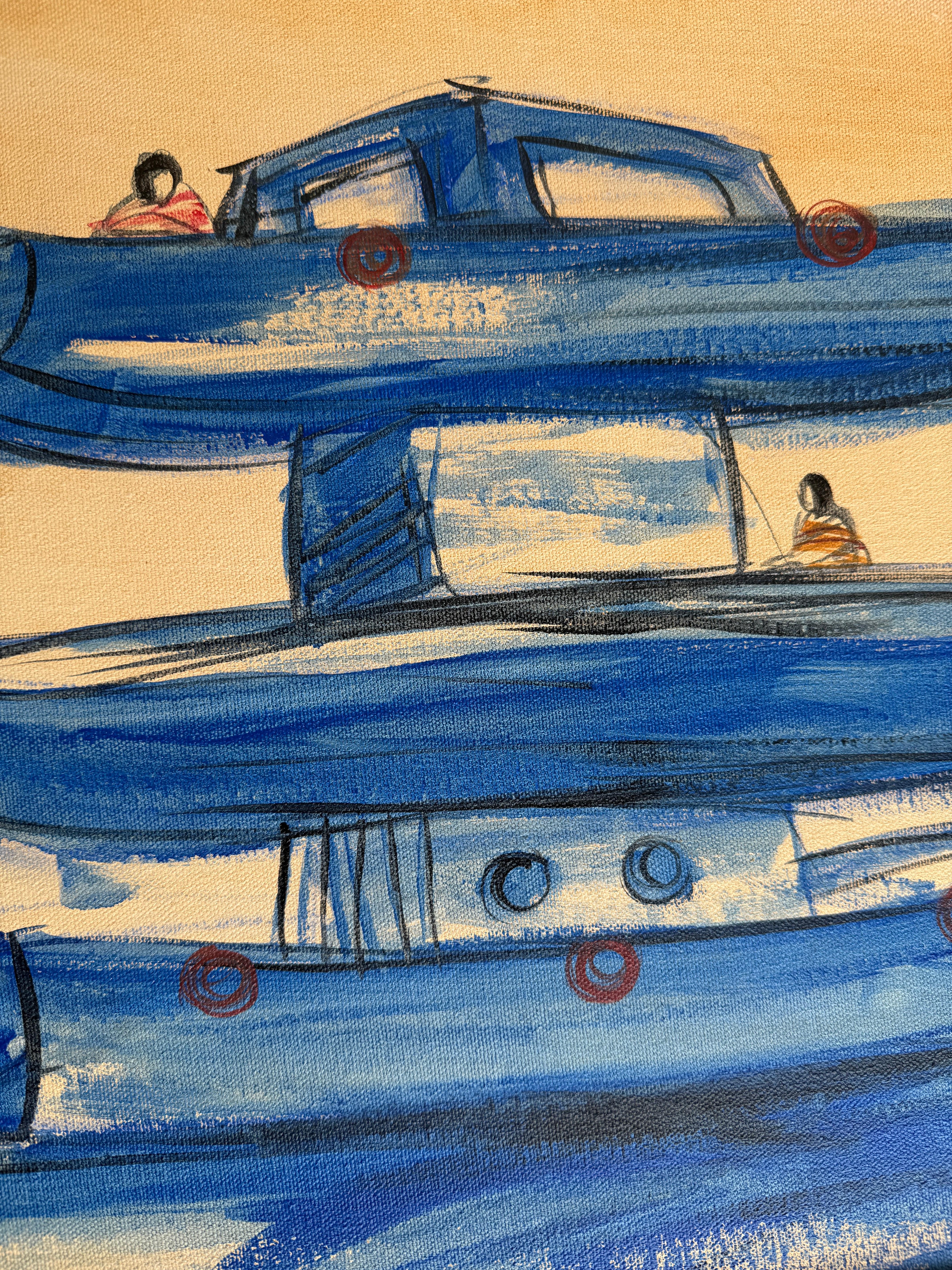 Gerahmtes Gemälde ohne Titel von Alexis Leyva Machado (KCHO) (Postmoderne) im Angebot