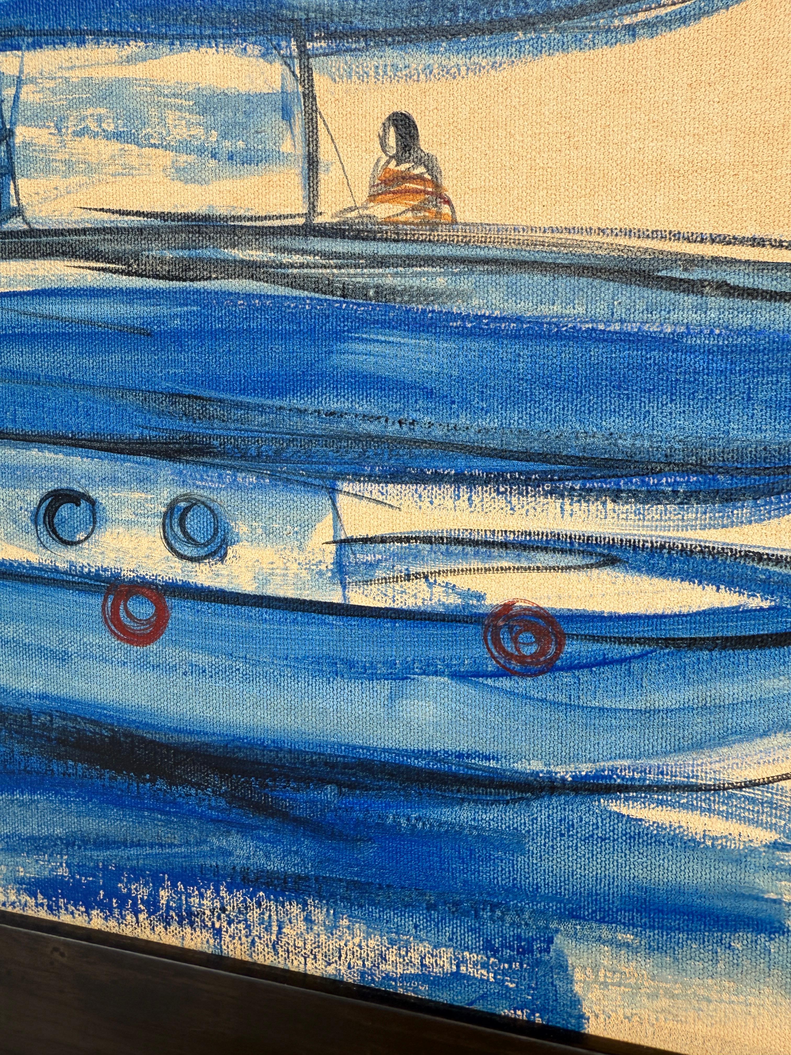 Gerahmtes Gemälde ohne Titel von Alexis Leyva Machado (KCHO) (Leinwand) im Angebot