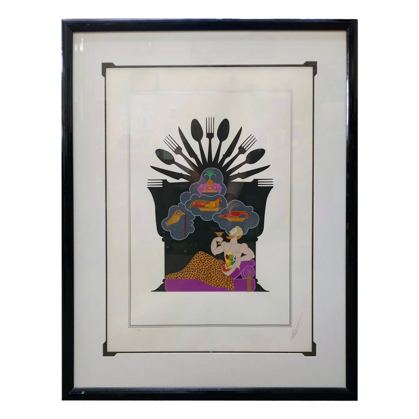 Untitled Hand-Serigraph by Erté