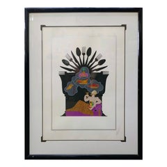 Unbetitelte Hand-Serigrafie von Erté