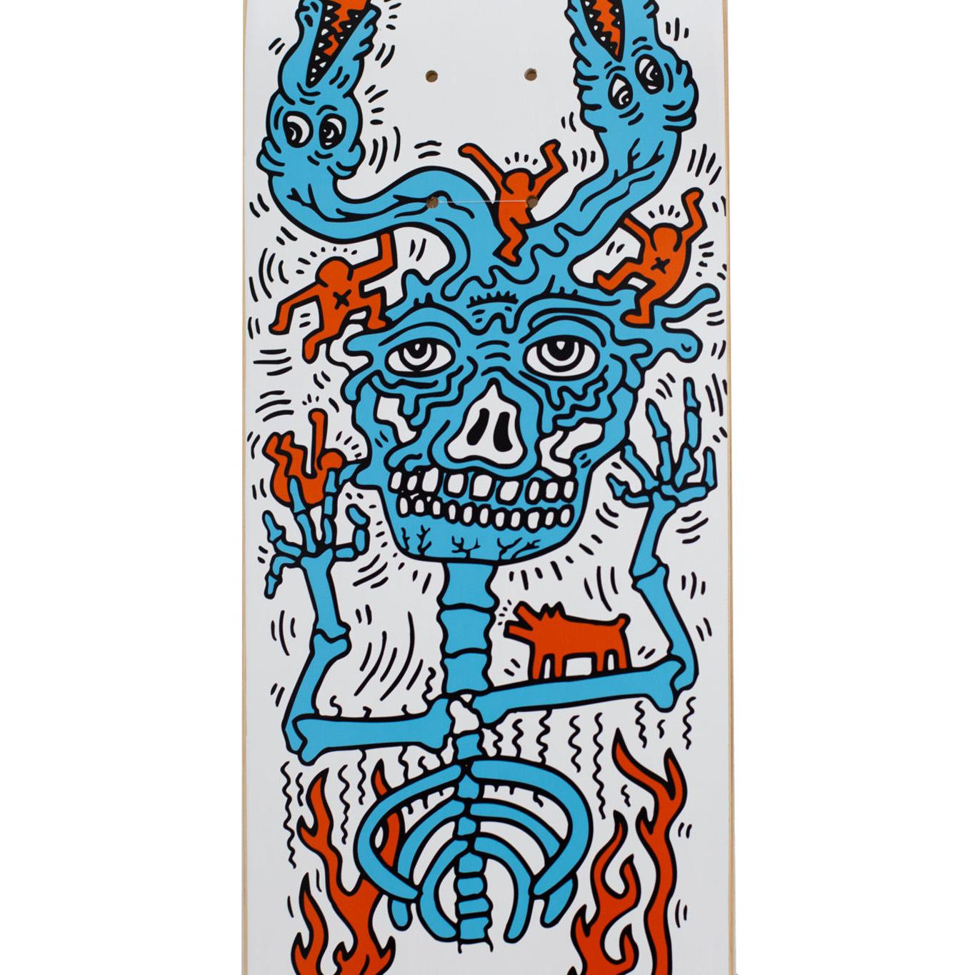 The Skateroom w/ ©Keith Haring Foundation
Set of 3 skateboard decks
7-Ply Canadian Maplewood with screen-print
Measures: 31 H x 8 inches, each
Mounting hardware included
Open edition (screen-printed signature)
Licensed by Artestar, New