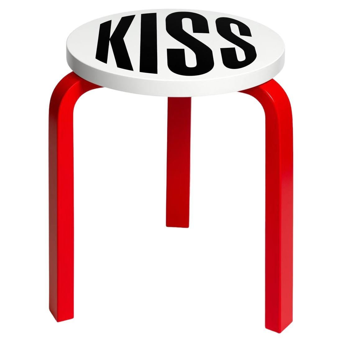 Untitled 'Kiss' Stool by Barbara Kruger