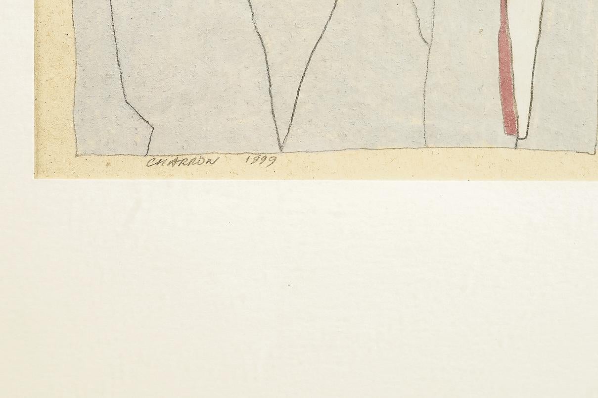 Unbenannt  Abstrakte Illustration von Charron Ende des 20. Jahrhunderts, signiert und datiert (Moderne) im Angebot