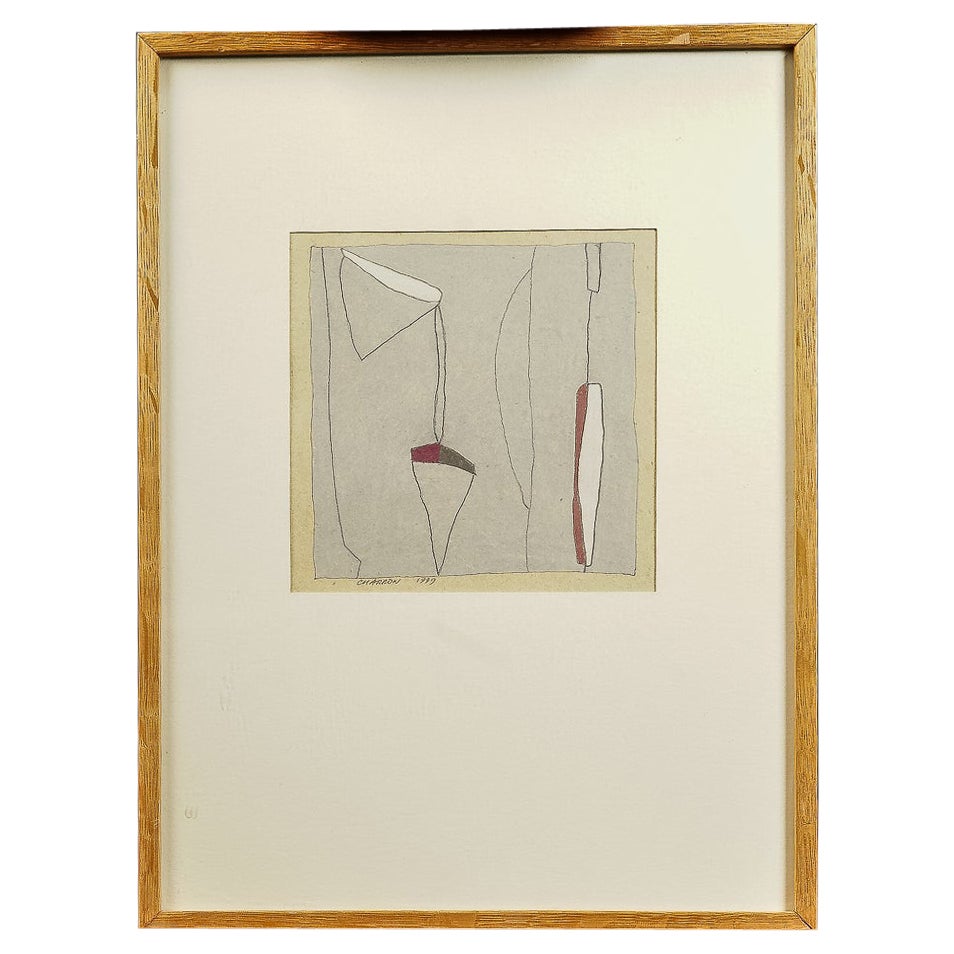 Unbenannt  Abstrakte Illustration von Charron Ende des 20. Jahrhunderts, signiert und datiert im Angebot