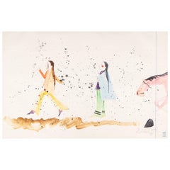 Untitled ‘Ledger Drawing’ Original Painting by Randy Lee White