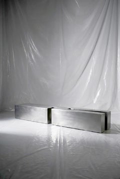 Untitled LV Stainless Steel Coffee Table by Pietro Franceschini