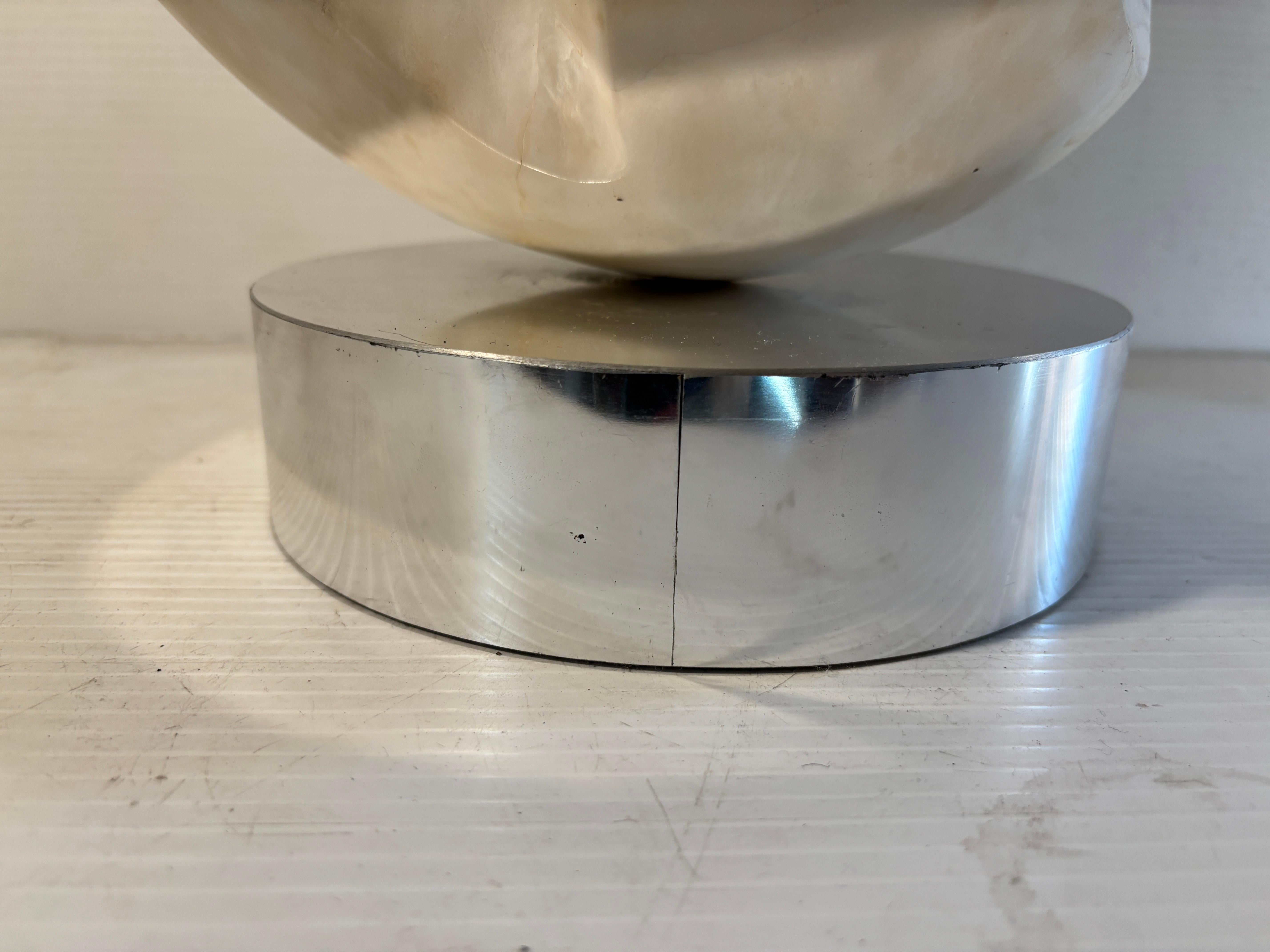 Untitled Marble Sculpture on Rotating Base For Sale 2