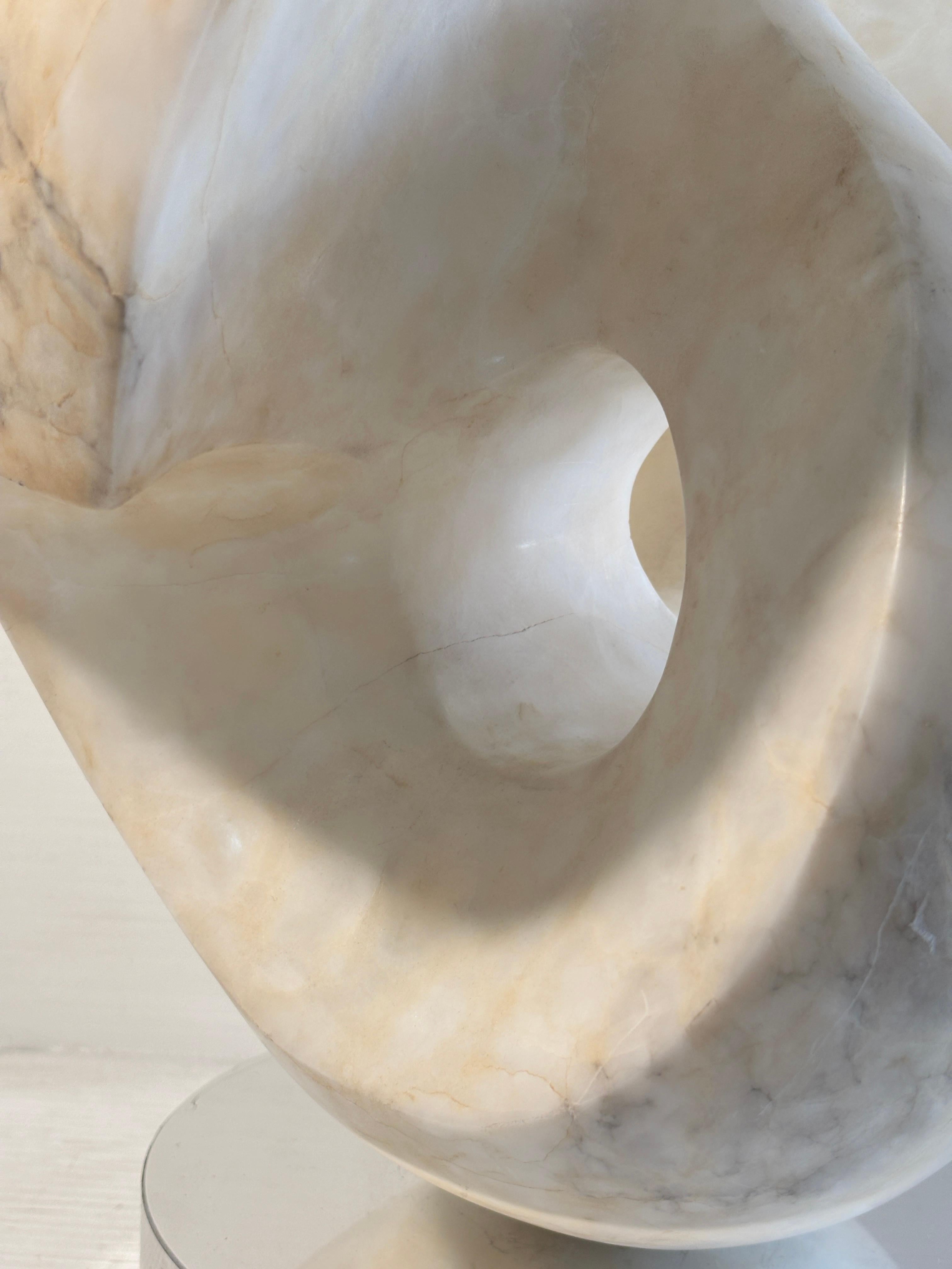 Untitled Marble Sculpture on Rotating Base For Sale 4