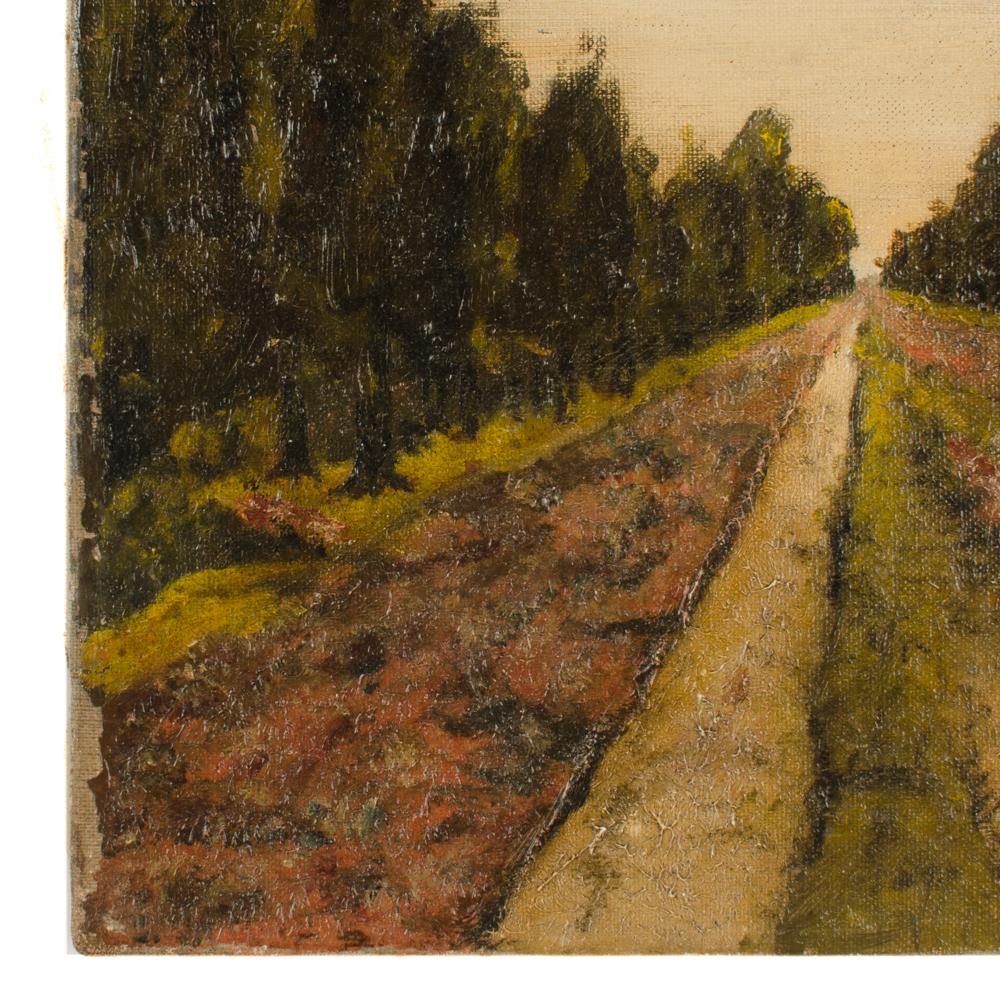 Peinture à l'huile sans titre représentant une route rurale en vente 1