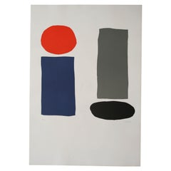 UNTITLED Original Bauhaus Artist Linocut Print, Signed Werner Graeff