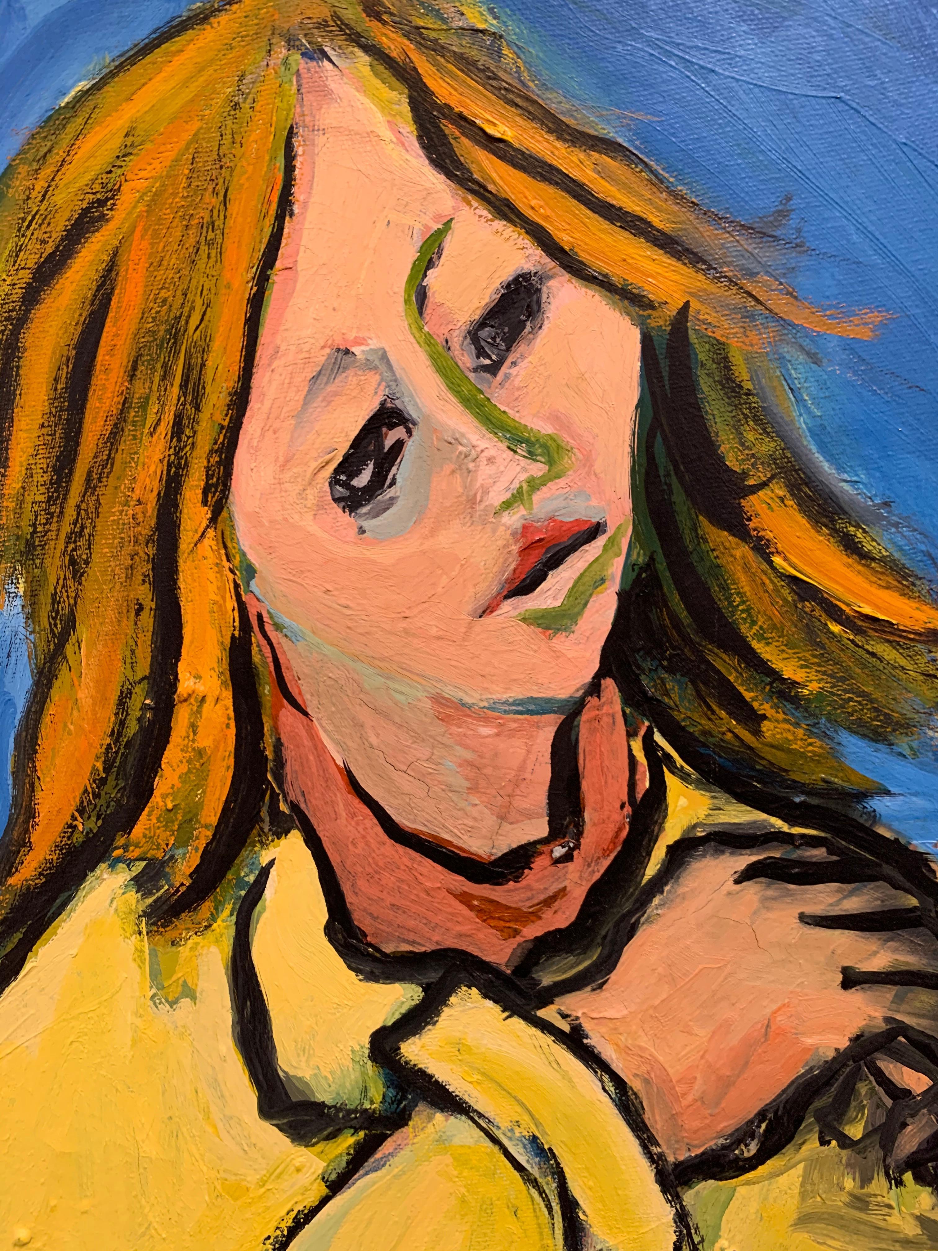 Pintura sin título de la artista californiana Fay Singer (1927-2015). Se licenció en la Universidad de Western Reserve y en la Universidad de Berkeley. Es una pintora figurativa y activista de toda la vida, que sentía una gran inclinación por la