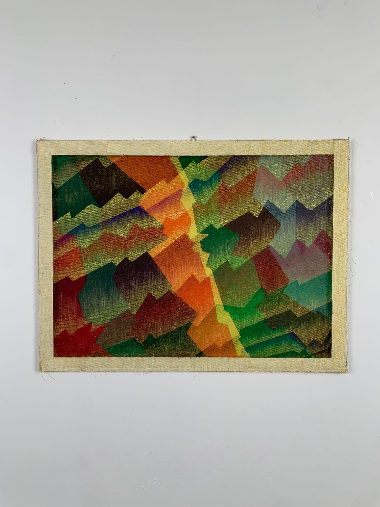 Mid-Century moderno Untitled painting by Isa di Battista Gorini, Italy, 1980s in vendita