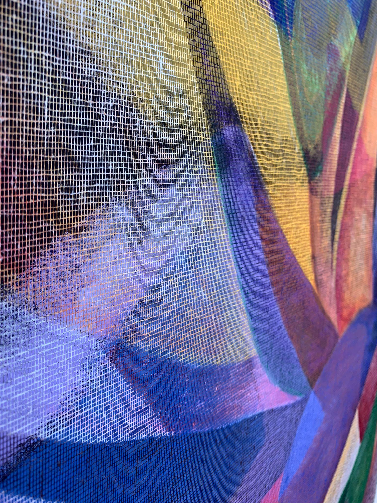 Tessuto Untitled painting by Isa di Battista Gorini, Italy, 1980s in vendita