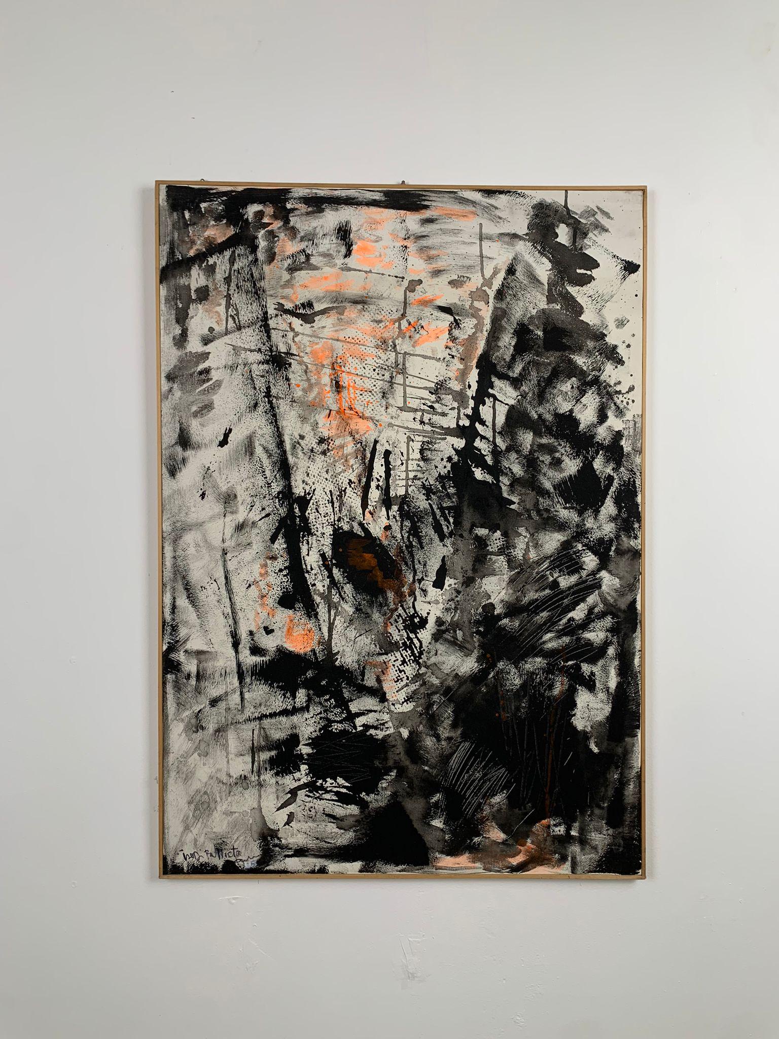 In this work from her abstract period, Isa Di Battista Gorini.

Isa Di Battista Gorini is a Milanese painter who studied painting and decoration at the Brera Academy of Fine Arts. After an initial career in advertising graphics, she devoted herself