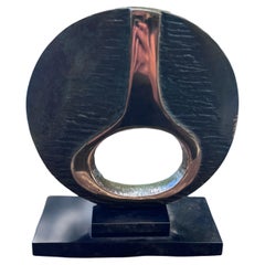 Scultura astratta in bronzo senza titolo A.I.C., 20° sec.