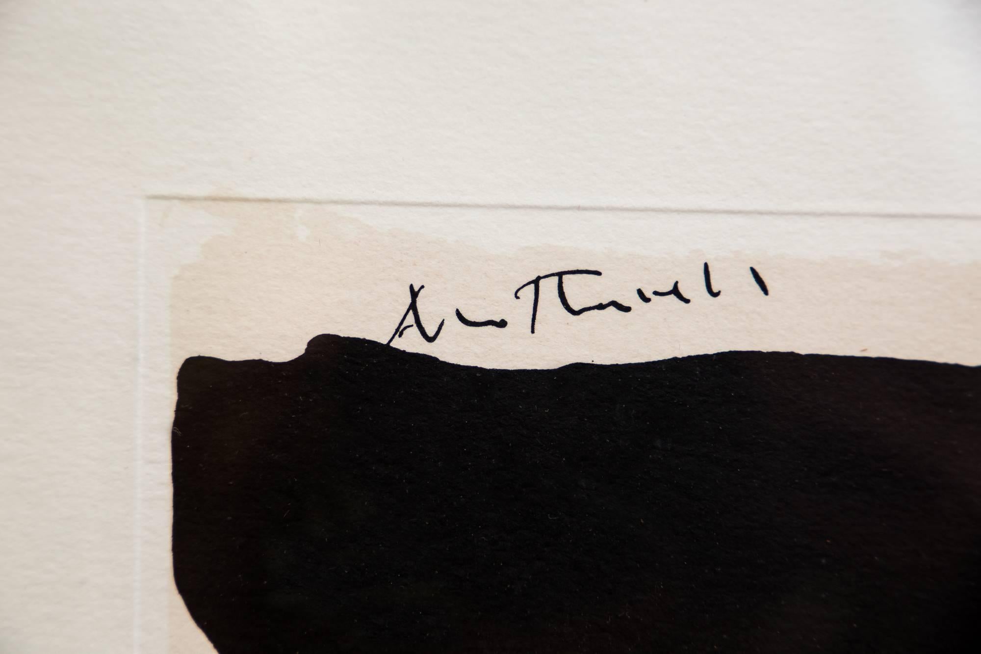 Untitled, Plate 1 Africa Suite, Signed Robert Motherwell, circa 1970 In Good Condition In London, GB
