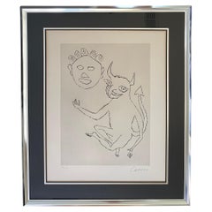 "Untitled - Santa Claus Suite VIII" Etching by Alexander Calder
