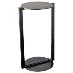 Untitled Side Table 2.0 Dark Patinated Brass Small Round Accent, End, Drink Tray