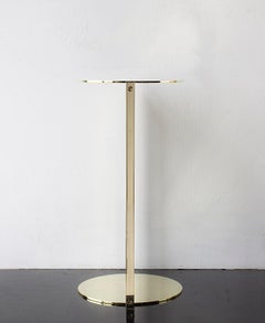Untitled Side Table 2.0 Polished Brass Small Round Accent, End or Drink Tray