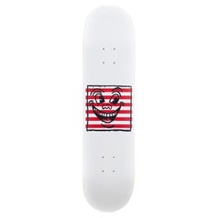 Untitled 'Smile on Stripes' Skateboard Deck by Keith Haring