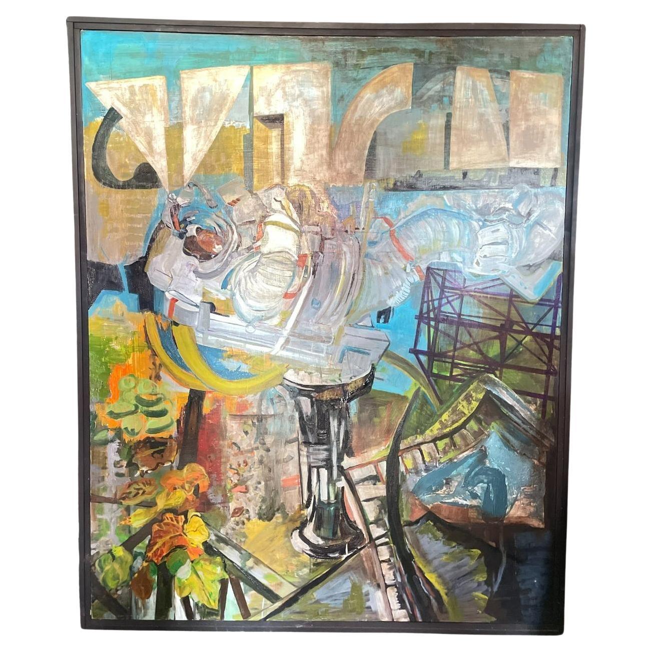 Untitled (Study), by Kazuo Yamada, Large Japanese Painting 2015 For Sale