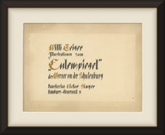 Fiche de titre de « Willi Geiger Eulenspiegel » en noir et or, Hambourg, vers 1915