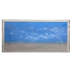 Vintage Untitled Watercolor in Large Plexiglass Box by Ruth Rodman
