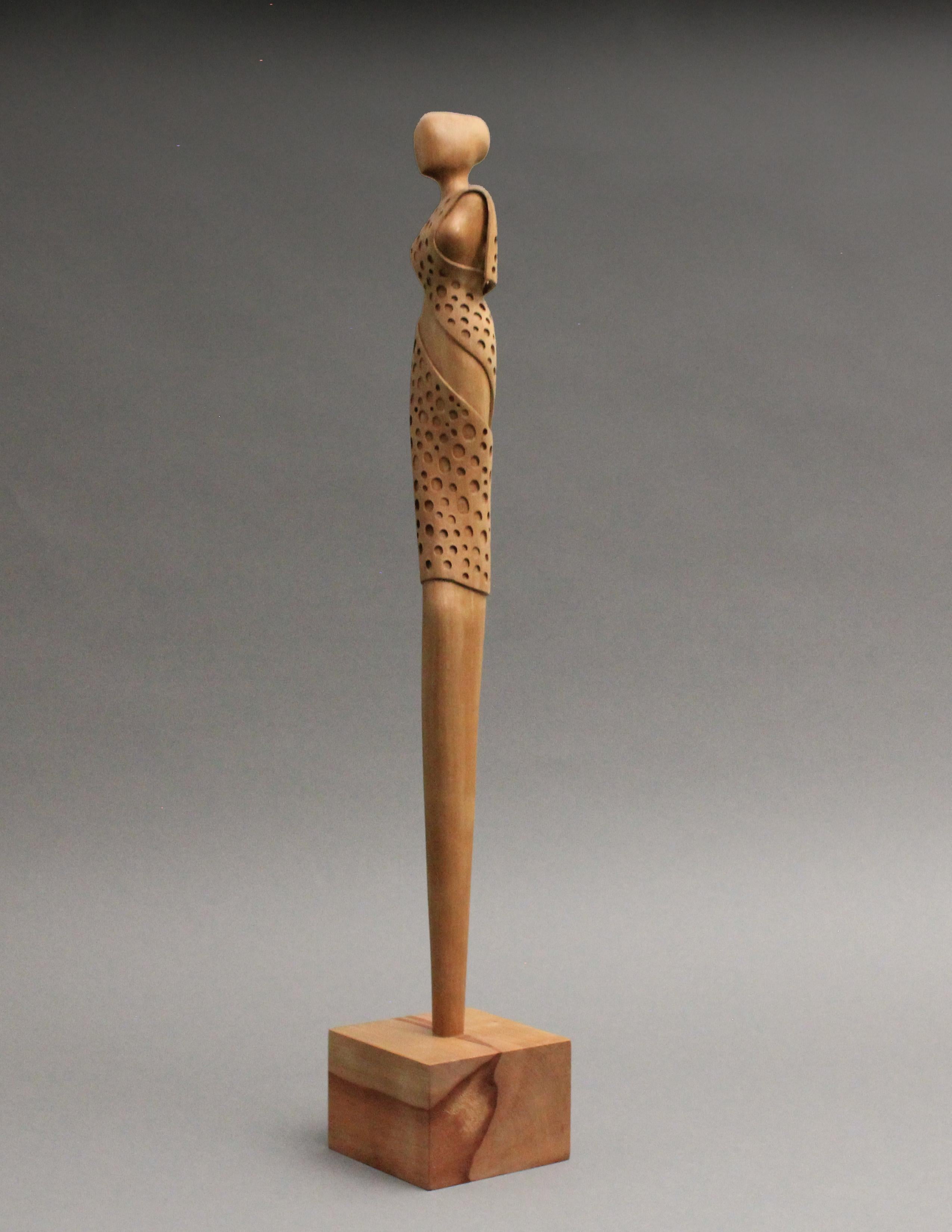 Carved Untitled, Wood Sculpture by Nairi Safaryan For Sale