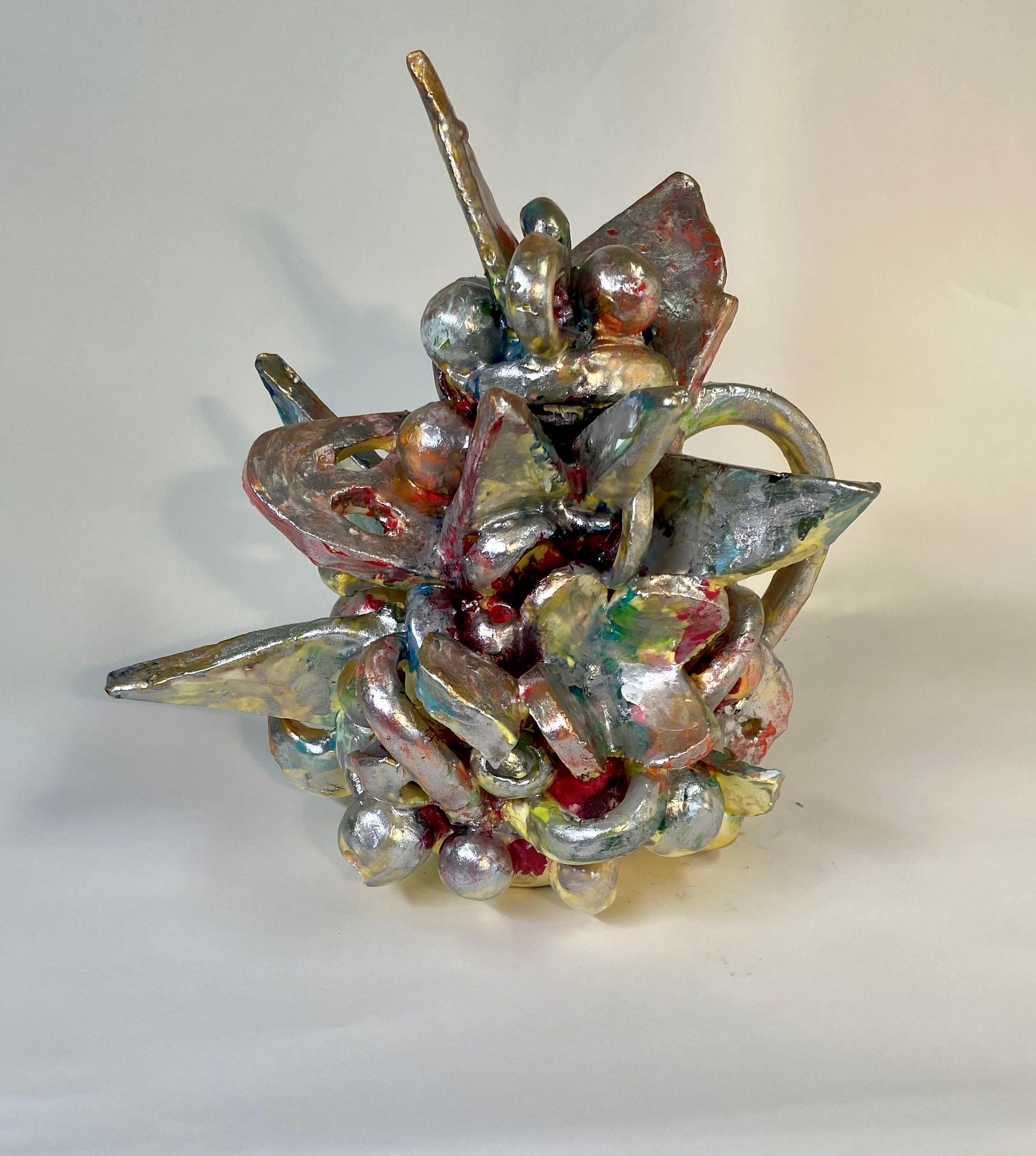 Hand-Crafted Untitled XXXV. Glazed Ceramic Sculpture For Sale