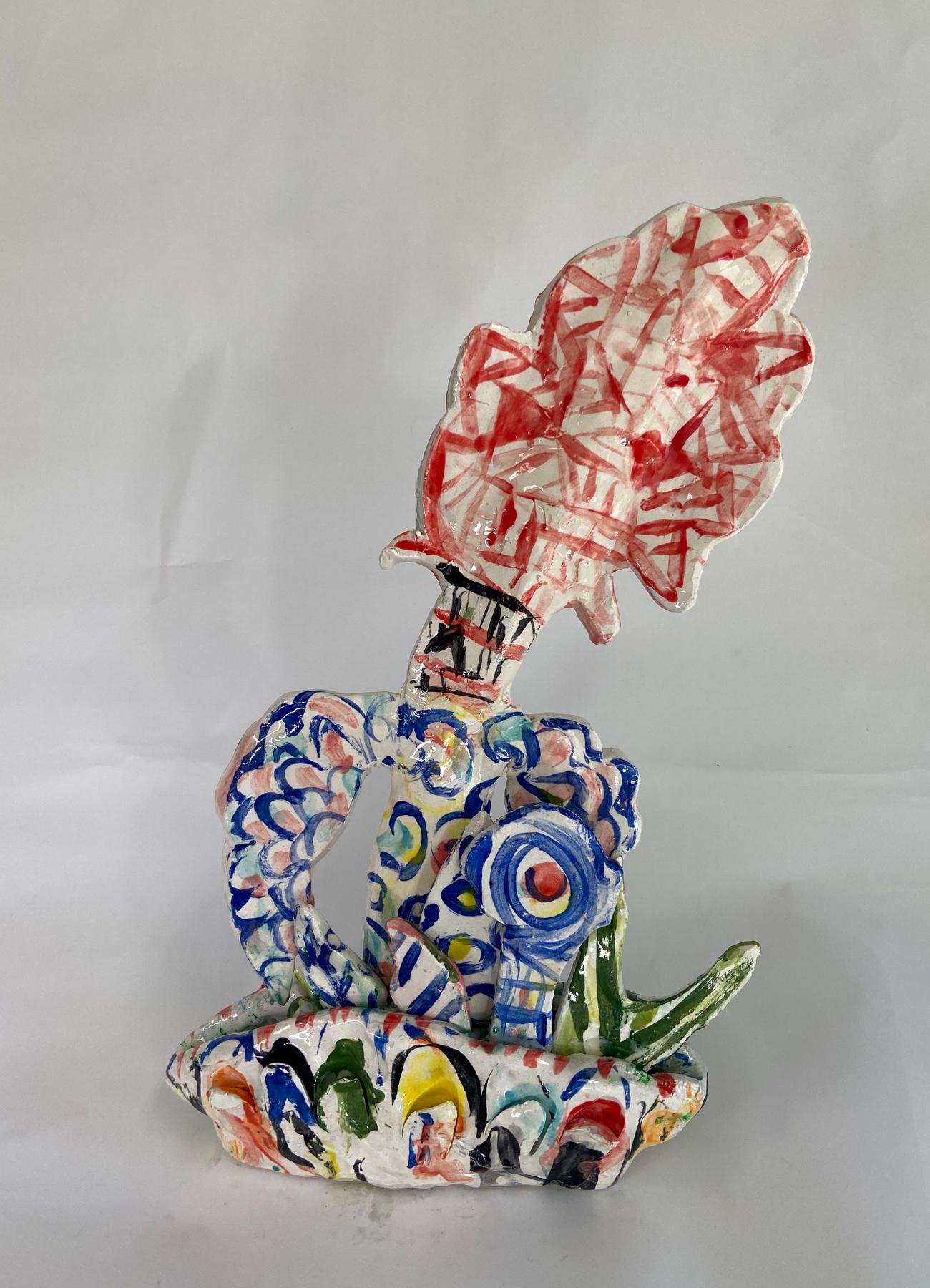 Ohne Titel XXXXVII. Glasierte Keramik-Skulptur (Dominikanisch) im Angebot