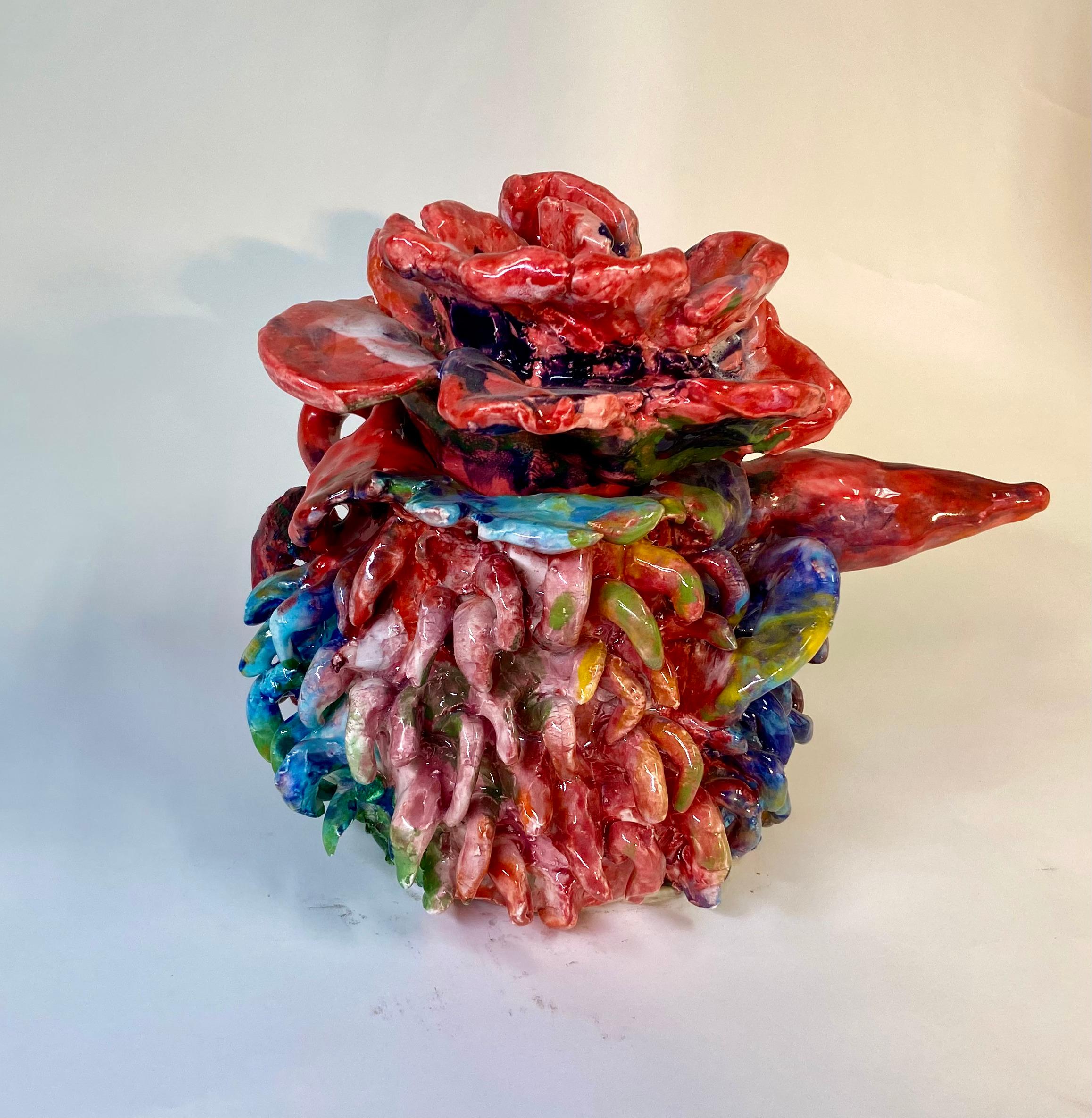 Hand-Crafted Untitled XXXXXIV. Glazed Ceramic Sculpture For Sale