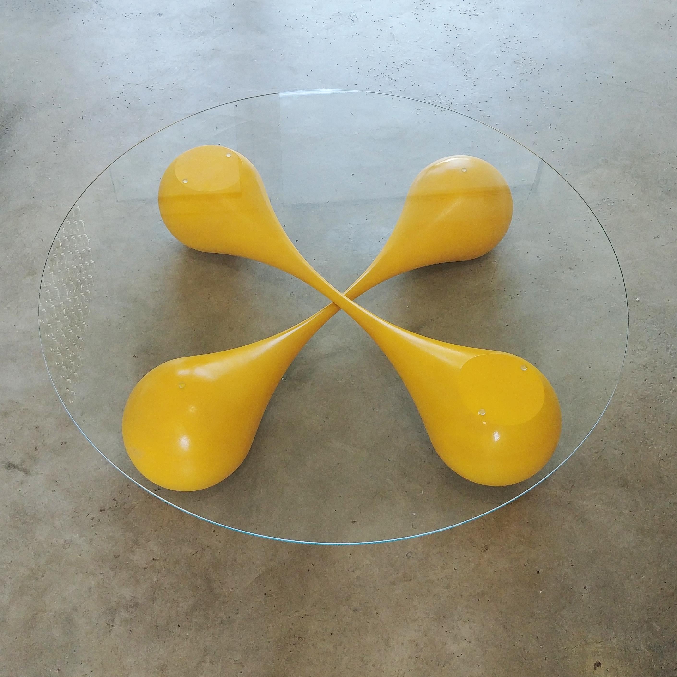 Space Age “Untouchables” sculptural streamline coffee table (table base only) For Sale