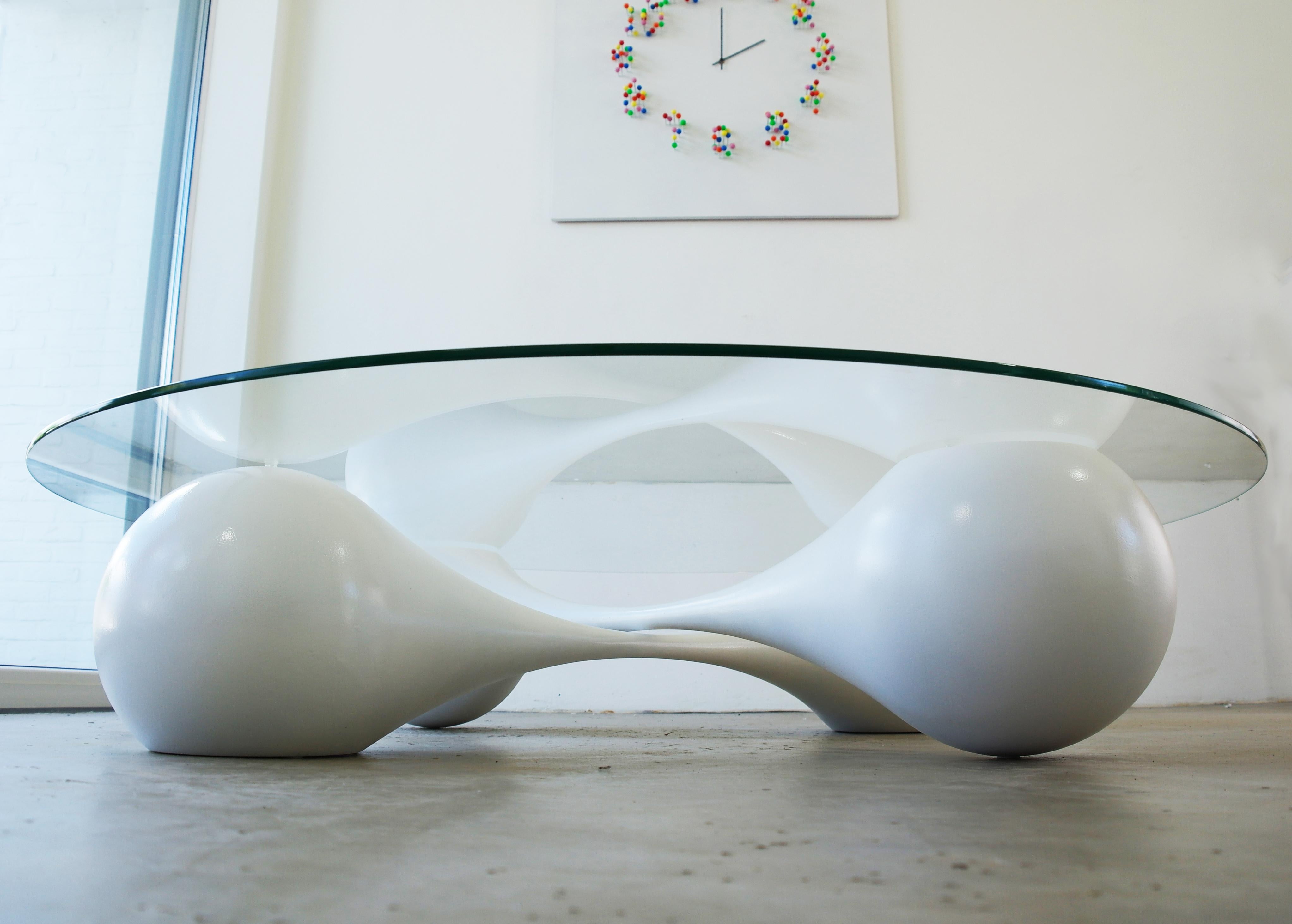 Molded “Untouchables” Sculptural Streamline Shaped Coffee Table For Sale