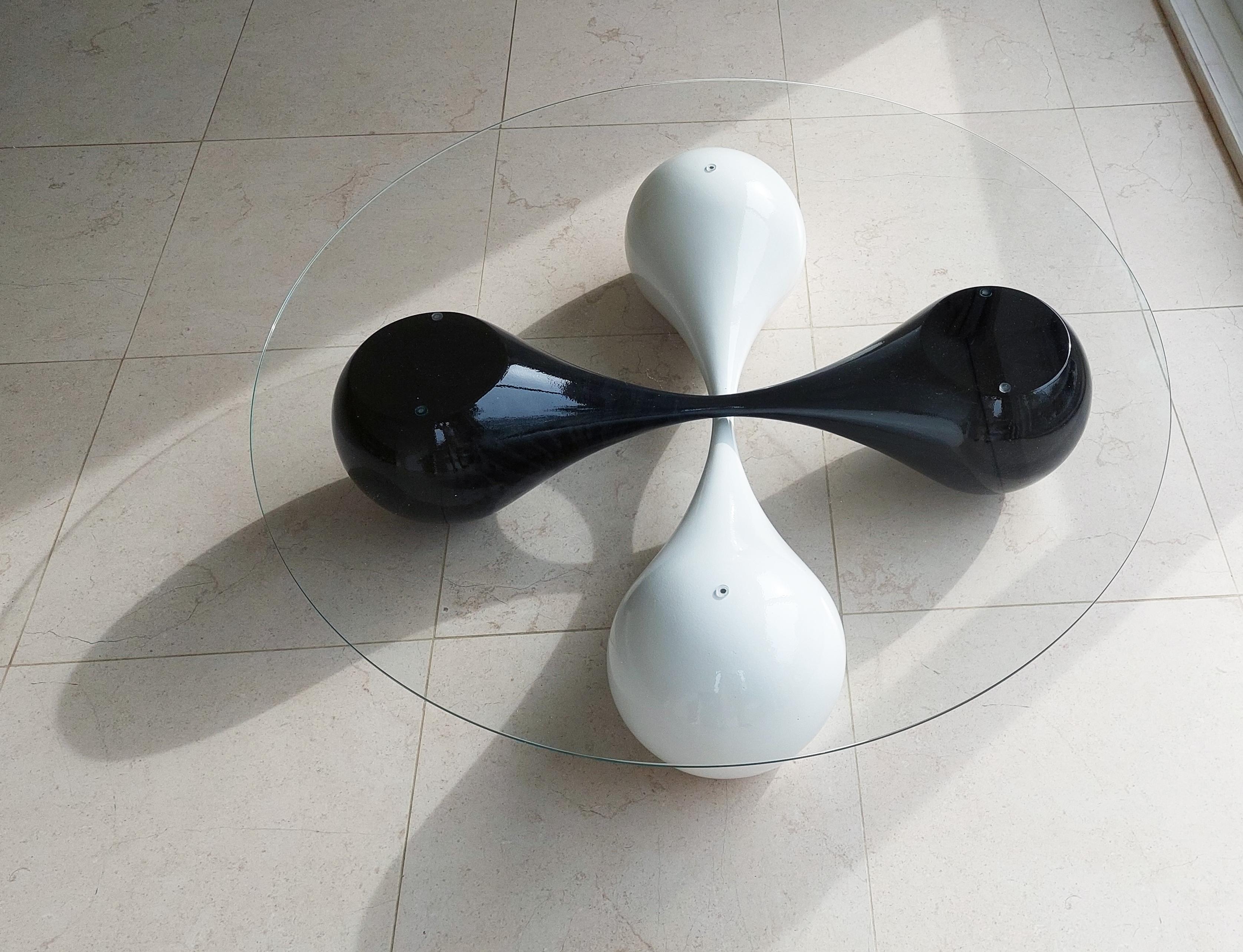 “Untouchables” Sculptural Streamline Shaped Coffee Table (table base only) For Sale 2