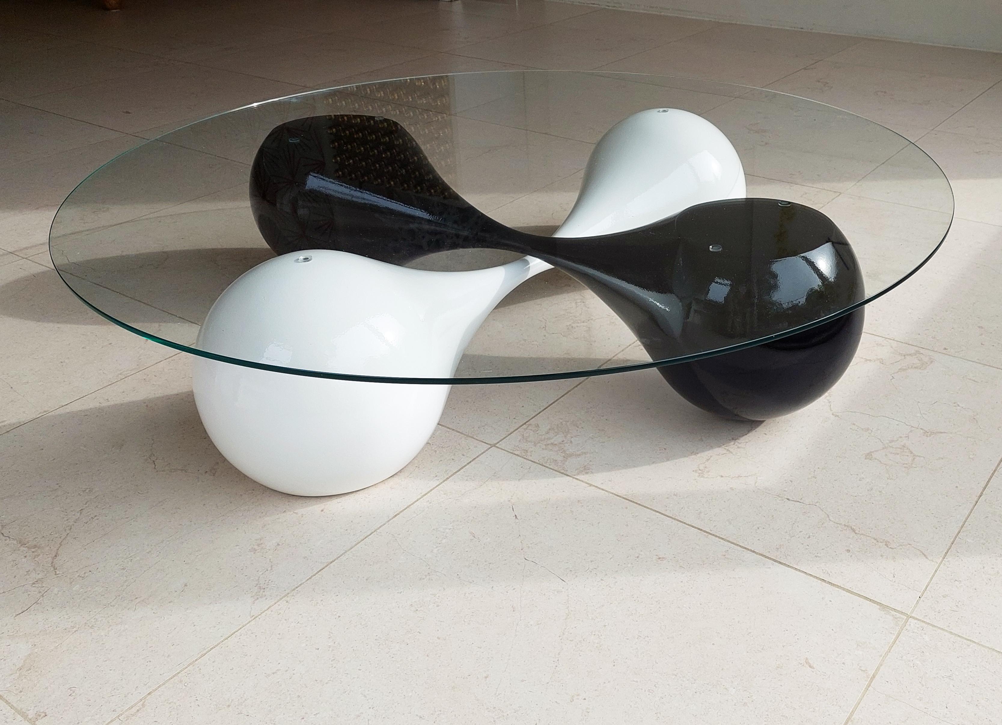 “Untouchables” Sculptural Streamline Shaped Coffee Table (table base only) For Sale 4