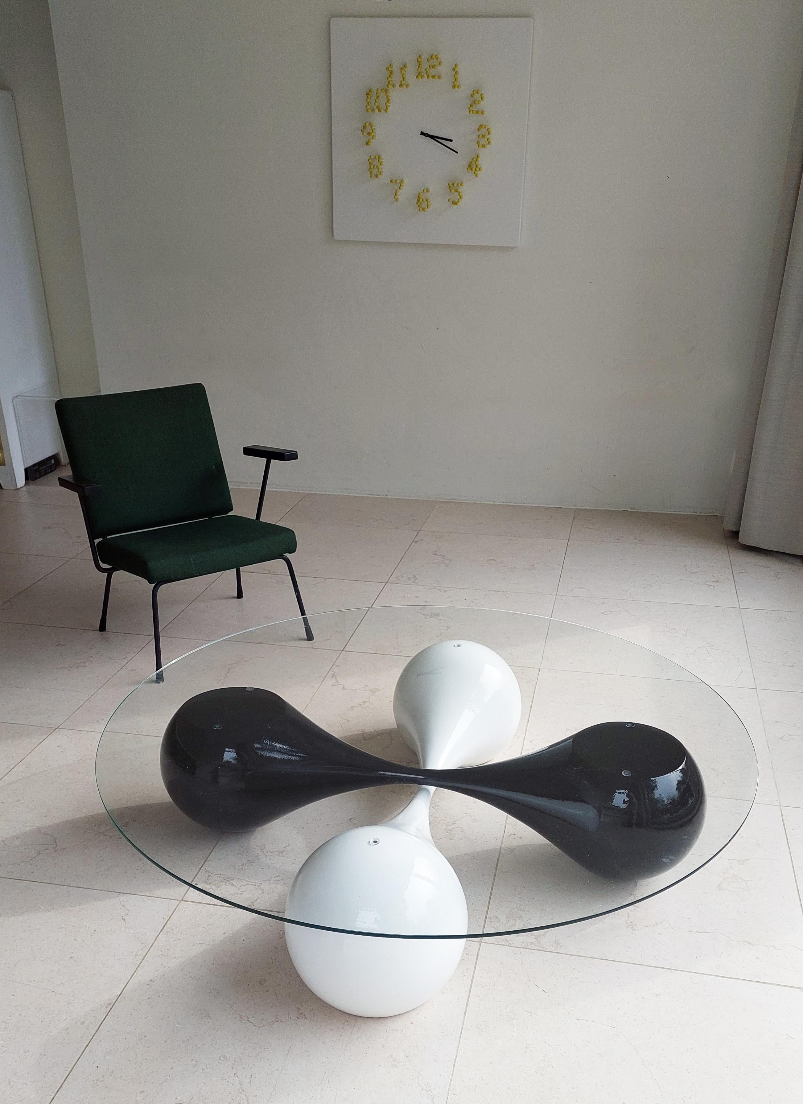 “Untouchables” Sculptural Streamline Shaped Coffee Table (table base only) For Sale 5