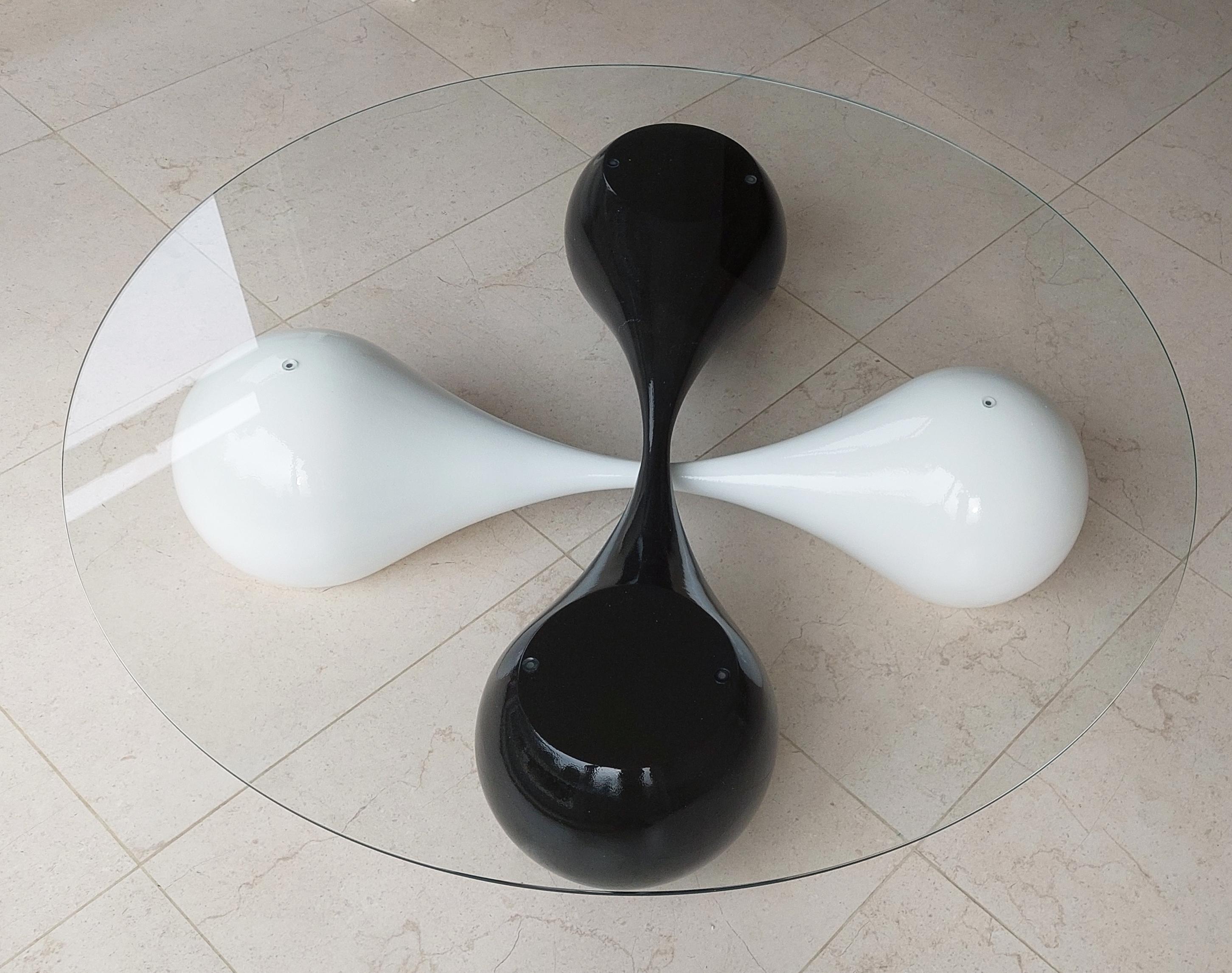 “Untouchables” Sculptural Streamline Shaped Coffee Table (table base only) For Sale 6