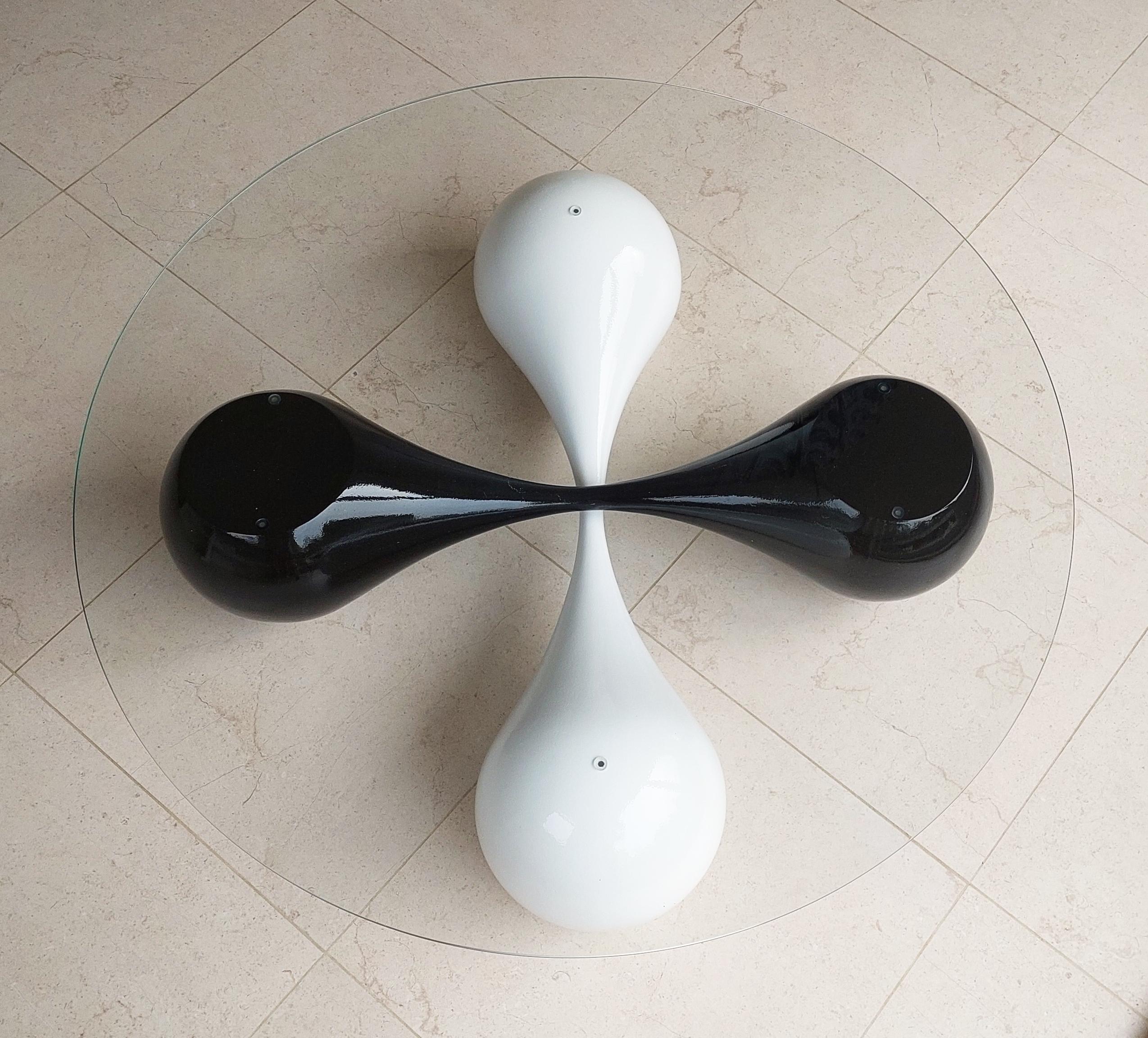 Space Age “Untouchables” Sculptural Streamline Shaped Coffee Table (table base only) For Sale