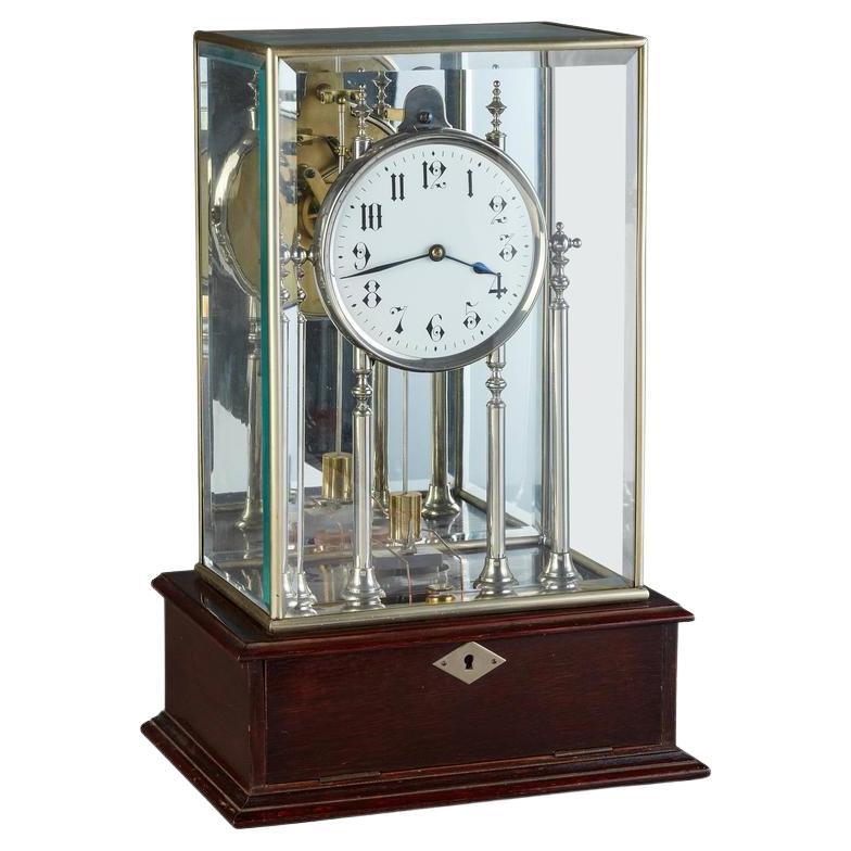 Untouched four glass electrical mantel clock from "Scott" For Sale