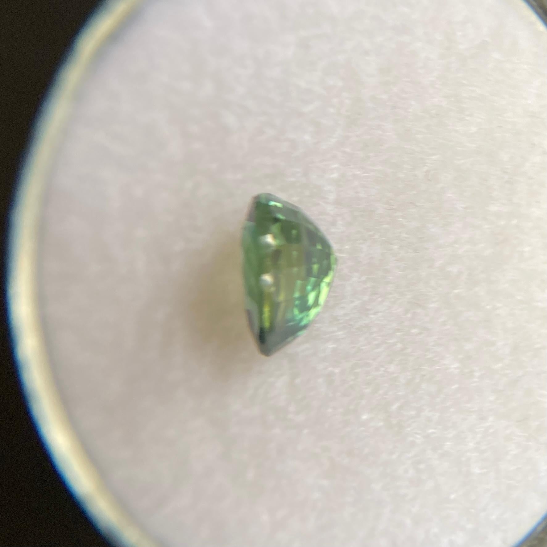 Untreated 0.90ct Parti Colour Australia Sapphire Blue Green Pear Cut Gemstone 3