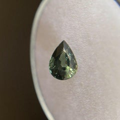Untreated 0.90ct Parti Colour Australia Sapphire Blue Green Pear Cut Gemstone