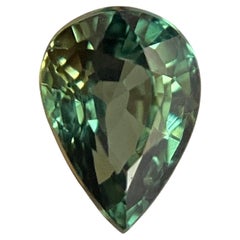 Unbehandelter 0,90 Karat Parti Farbe Australien Saphir Blau Grün Birnenschliff Edelstein