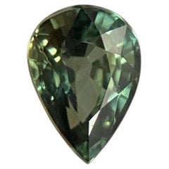 Untreated 0.90ct Parti Colour Australia Sapphire Blue Green Pear Cut Gemstone