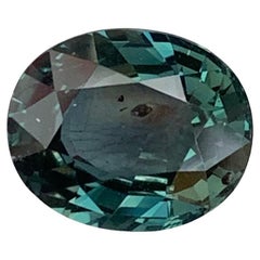 Unbehandelt zertifiziert 2,91 Karat natürliche lose Teal Sapphire Oval Form Edelstein
