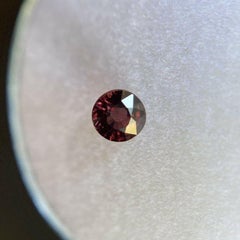Untreated Deep Red Natural Ruby 0.45ct Round Cut Rare Loose Gem